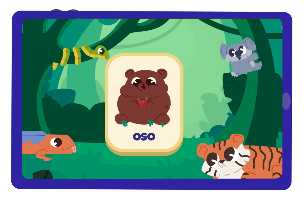 learning Spanish vocabulary through kids games