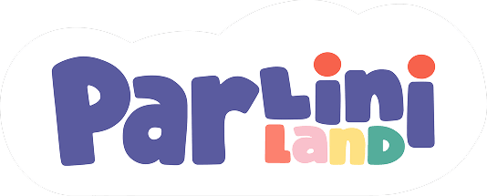 Parlini Land logo on a white cloud