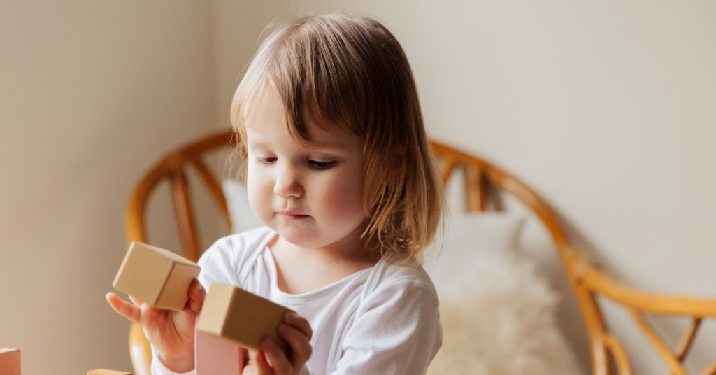 bilingual child playing