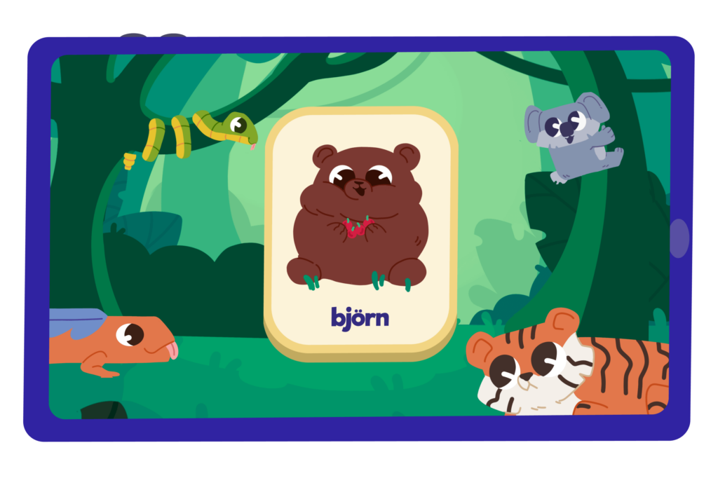 Swedish vocabulary for kids with Parlini Land