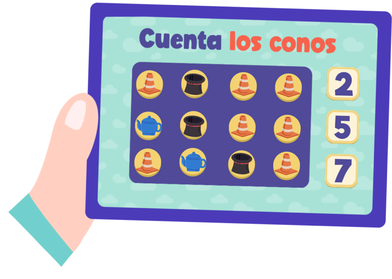 count the cones in spanish