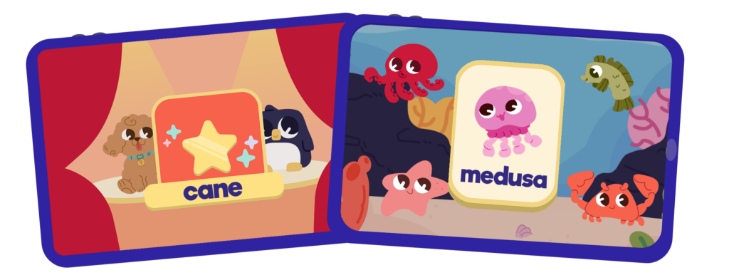 kids learning Italian through games