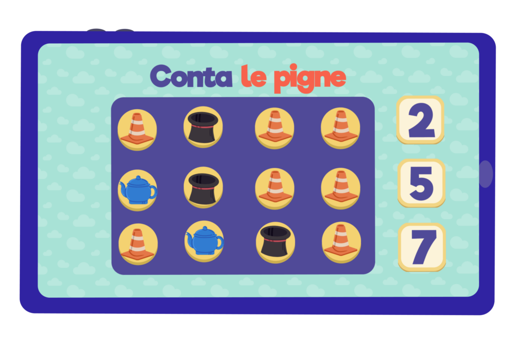 kids learning to count in Italian