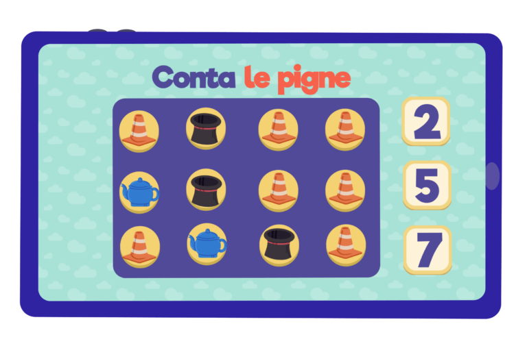 kids learning to count in Italian