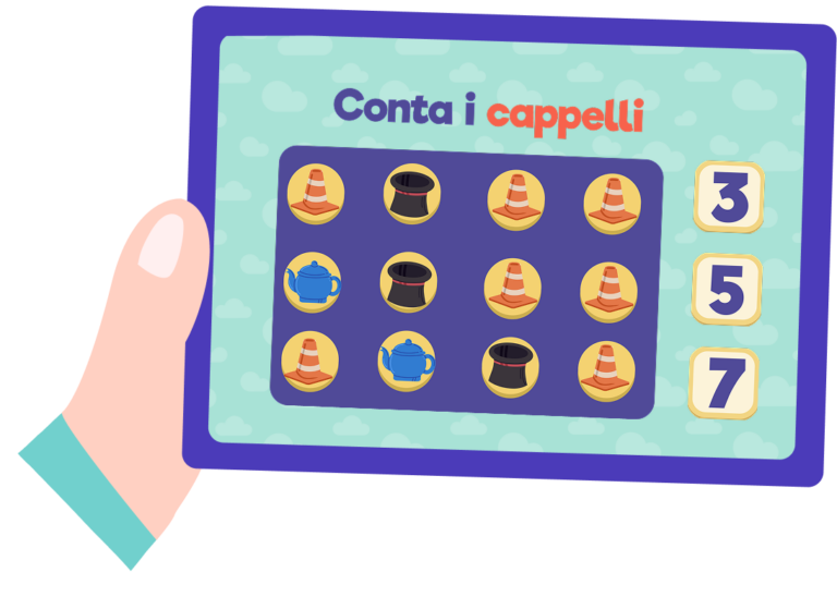 number game - tablet - Italian