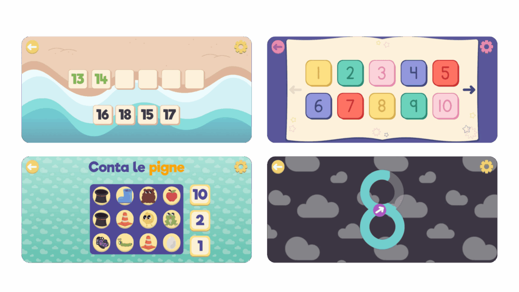 number games that teach numbers in italian on parlini land