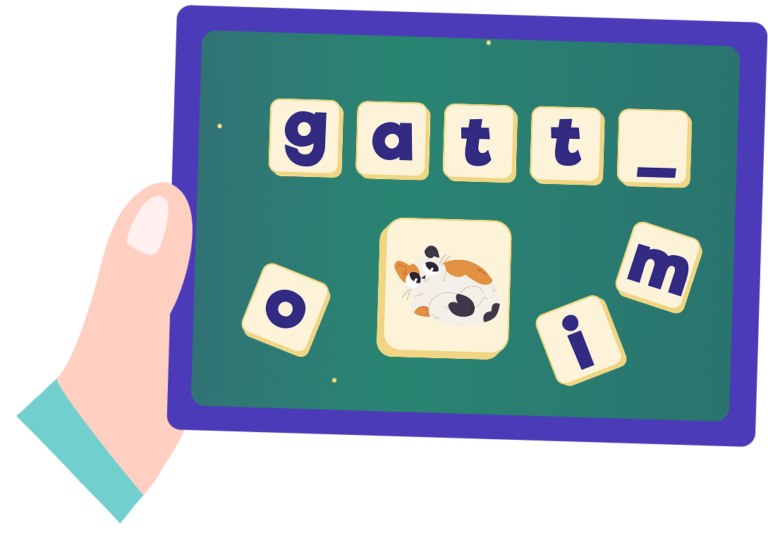 spelling - game - tablet -Italian