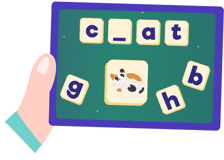 spelling - game - tablet - french