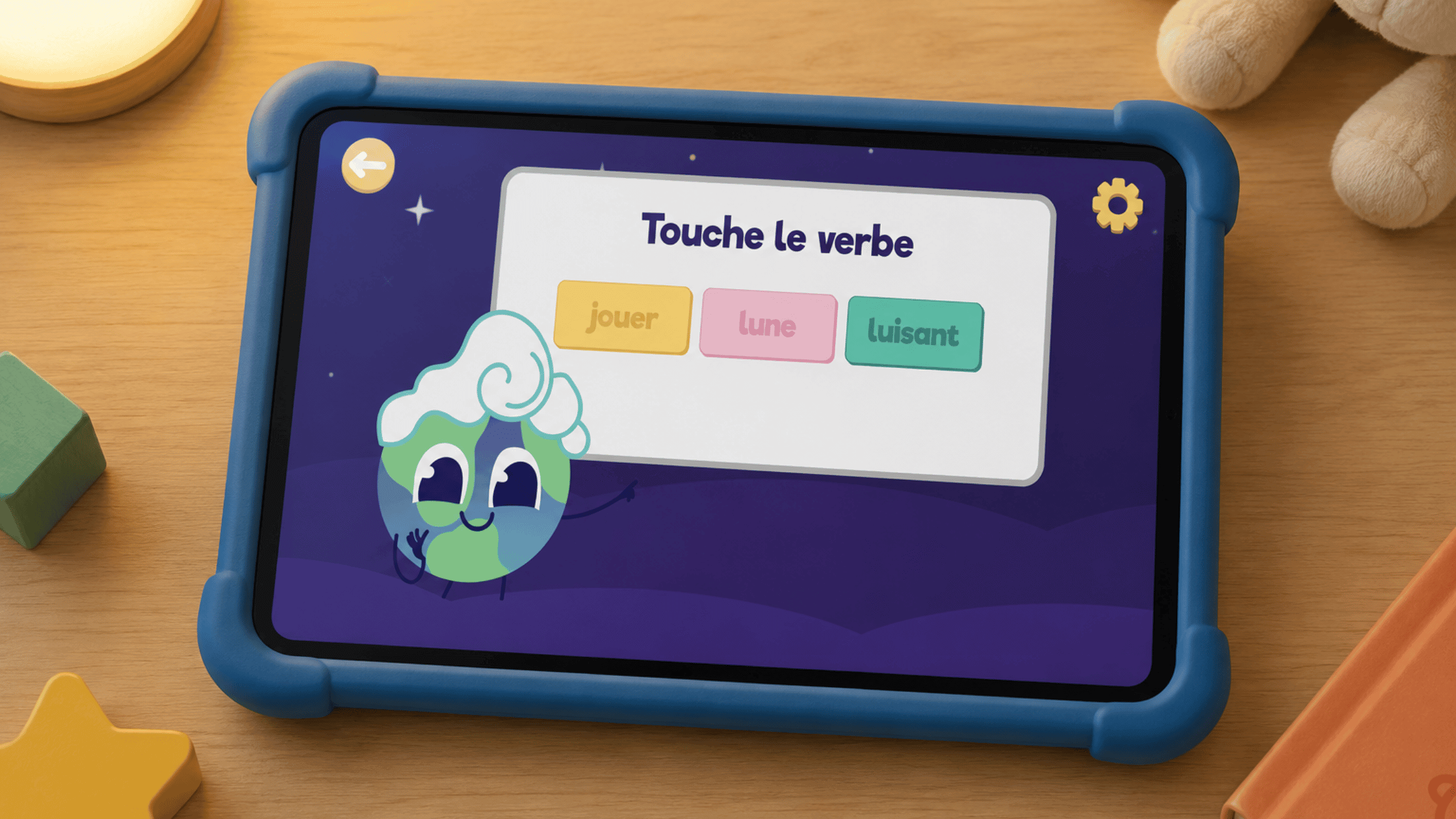 tap-on-the-verb-french-game-for-kids-on-tablet-with-parlini-land