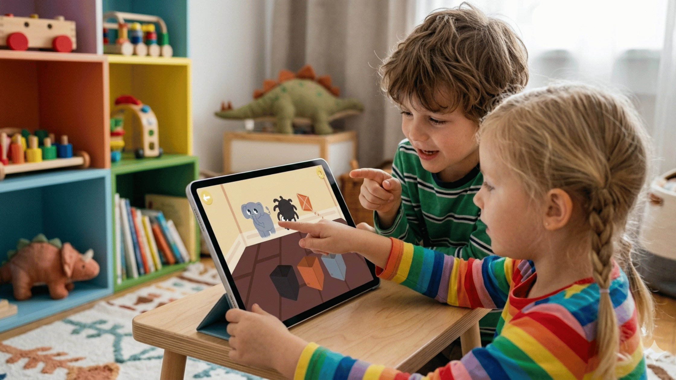 the sorting boxes - learning colours in italian through kids games