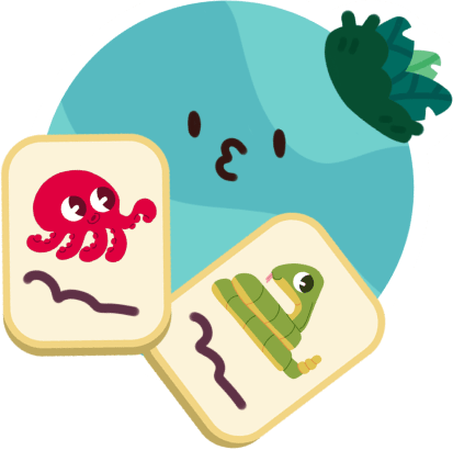 Flashcards game planet menu on Parlini Land