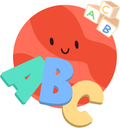 ABC alphabet planet menu - trace the alphabet game on Parlini Land